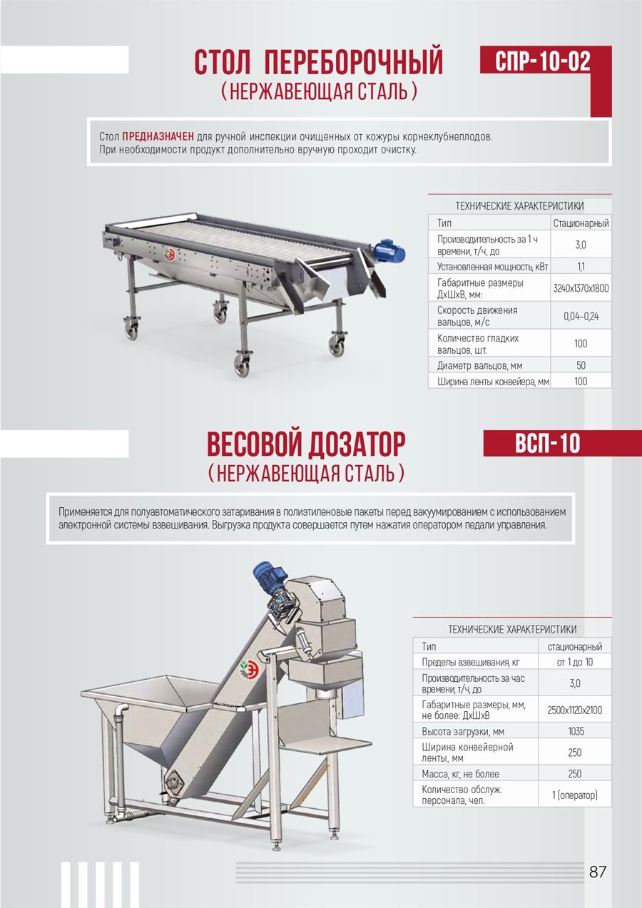 Стол переборочный из нержавеющей стали